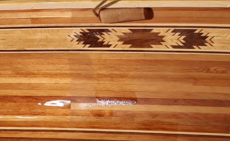 epoxy resin on canoe