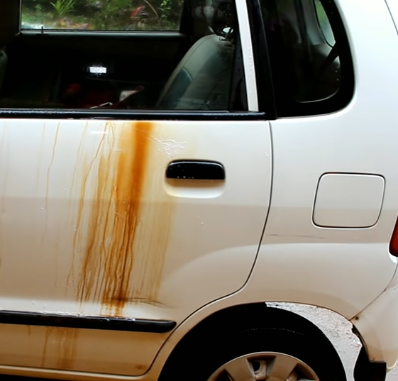 rust stains on car