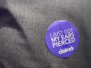 Claires piercing badge