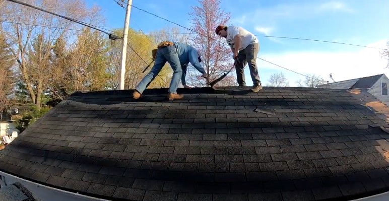 Detaching roof tiles