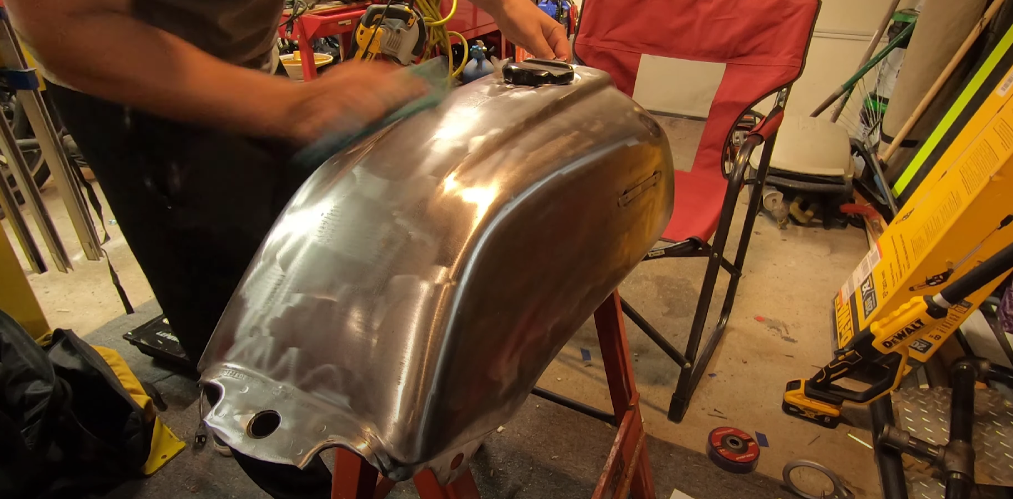 Prepping the Motorcycle Tank