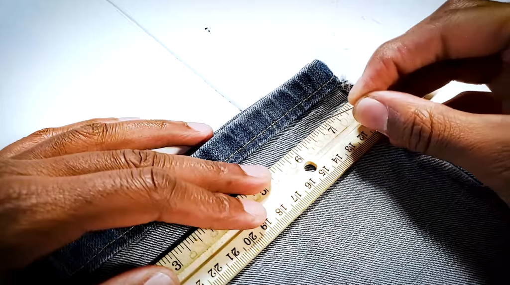 measuring jeans