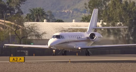 Jet in the runway