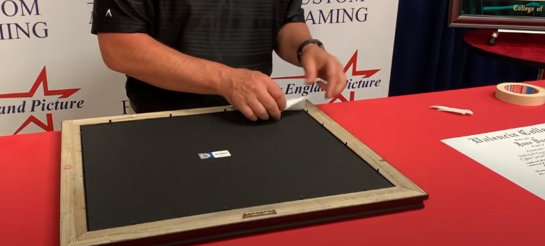 Opening the back side of the frame