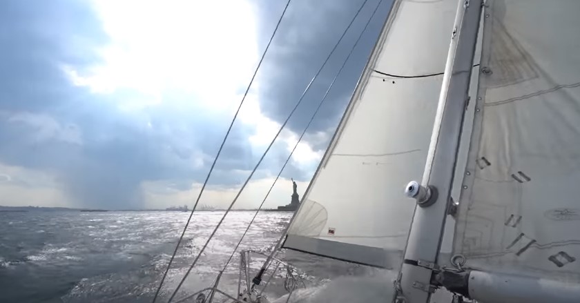 Sailing on a windy day