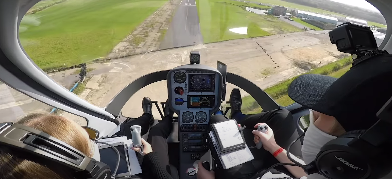 View Inside a Helicopter