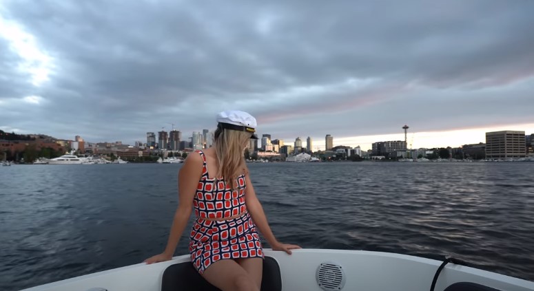 sitting on a moving boat
