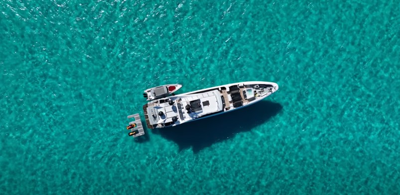 Yacht top view