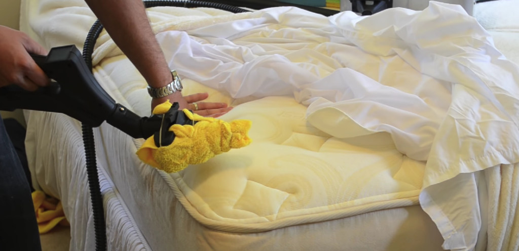 steaming the mattress to kill bedbugs